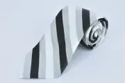 Lord R Colton Studio Tie - Black Gray & White Woven Necktie - $95 Retail New