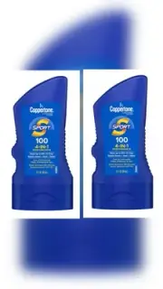 New 2pk Coppertone Sport 4-In-1 Performance Sunscreen Lotion SPF 100
