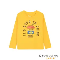 在飛比找Yahoo奇摩購物中心優惠-GIORDANO 童裝多彩印花長袖T恤 - 96 一枝黃