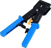 RJ45 Crimping Tool, Ethernet Crimper Pass Through CAT6 CAT5E Ethernet Wire Crimper Steel Electrical Electronic Tools Punch Down Tool Ethernet Crimping Tool (-1011230359811)