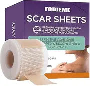 Silicone Scar Sheets (1.6''x120''roll-3M)，Reusable silicone scar tape for surgical scars, Cesarean section, abdominal retraction, scar removal, scar protrusion removal.waterproof.Waterproof material
