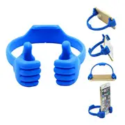 Flexible Thumb Cell Phone Holder Tablet Holder for Desk-Blue