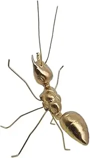 CLISPEED Metal Crafts Ornaments Decorations Indoor Small Sculpture Home Decor Decor Accessory Ant Ornament Decorative Garden Miniature Ant Sculpture Figurines Golden Alloy