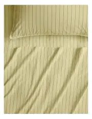 [Sheridan] Bayley Stripe Washed Percale Sheet Set in Lemon