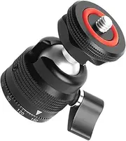 OSALADI Ball Head Hot Shoe Mount Adapter for Camera Tripod Versatile Phone Holder Clip for Fill Light Photography Construction Compact Design