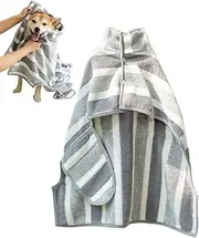 Fravsiu Dog Towels, Soft Pet Grooming Towel | Quick Absorbent Microfibre Wearable Stripe Blanket for Beach Salon After Swimming Car Walks Puppy Home