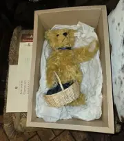 1997 Steiff LE Picnic Bear Gold Blond 34 Plush Teddy Bear (1677/3500) - 4201 New
