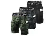 Lixada 3 Pack Men Sports Shorts Active Workout Underwear with Pocket
