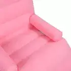 (Pink)Inflatable Lazy Susans Flocking Sofa Chair Portable Lunch Bed Creative