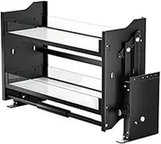 Pull-Down Kitchen Cabinet Seasoning Rack,Upper Storage Shelf,Heavy-Duty 2-Tier Wall Shelf,Space Saving for Home Bar Cafe(600mm)
