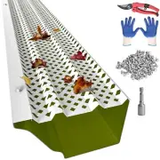 Gutter Guards, 6"x108' Leaf Filter, White Painted Aluminum Rain Gutter Guard,...