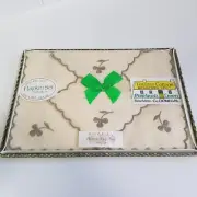 Irish linen napkin set 28cm embroidered County Donegal Ireland 100% Pure