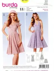 Burda Misses Halter Dress or Cap Sleeves Dress Sewing Pattern 6793 Size 8-18 New