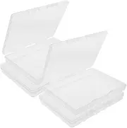 HEATSHAKING 4pcs File Storage Box: Plastic Document Holder For Newborn Records Id Cards And Important Documents And Easy To Organize