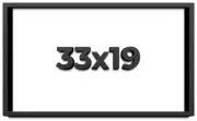 33x19 Shadow Box Frame Black | 1 inches Deep Real Wood Contemporary Shadowbox Di