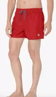 NWT men’s small Paul Smith Swim Shorts Classic Patch Zebra red trunks