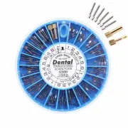 120 Pcs Dental Stainless Steel Conical Screw Posts Pin Kits Refill Tapered Cross