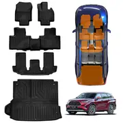 3D Floor Mats Boot Liner for Toyota Kluger 2021-2025 All Weather Heavy Duty Cargo Car Trunk Luggage Tray