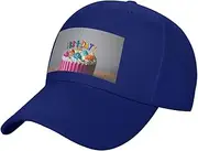 [FSCEV] Happy Birthday Cake Solid Color Curved Brimmed Duckbill Cap Men's and Women's Outdoor Sports Baseball Hat