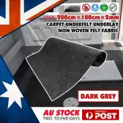 2mm Dark Grey Marine Deck Car Carpet Underfelt Caravan Flooring Roof Trunk Liner