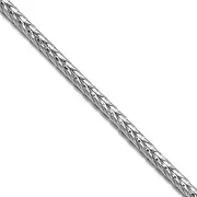 [JewelryWeb] 925 Sterling Silver Rhodium Plated 3.8mm Sparkle Cut Round Franco Chain Necklace Chain-Necklace for Women and Men