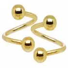 2 Pcs/1 Pair Nose Hoop Non-corrosive Spiral Twister Shape Nose Ring Stud Hoop