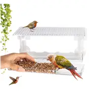 Window Bird Feeder for Outdoors Clear Bird Feeders Window Mounted with Strong Suction Cups