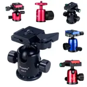 Manbily Camera Tripod Ball Head + Quick Release Plate for Tripod Camera