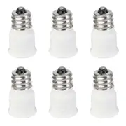 6-Pack E12 to E14 White Bulb Converter LED Light Holder Lamp Adapter Socket Changer High Quality
