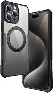 Jarttarn Shockproof Case Compatible with iPhone 16 Pro Max Case, with 360° Rotatable Stand, TPU Soft Border+PC Hard Backboard Seismic and Anti Fall Cover for iPhone 16 Pro Max