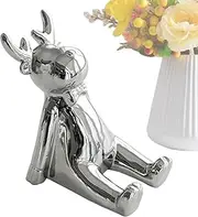 Smartphone Stand - Deer Shape Phone Holder Desktop,Ceramic Electronics Cradle, Tabletop Animal Ornament for Library, Cafe, Classroom, Home