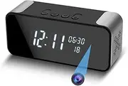 Wireless Indoor Camera for Home Security, Alarm Clock & Bluetooth Speaker, 4K Nanny Cam for Indoor Safety, HD Night Vision & Motion Detection Alerts,Cloud & SD Storage, Remotely Access Camera