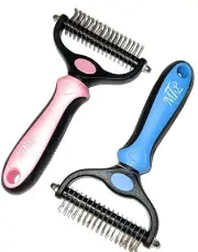 Pet Dematting Comb Deshedding Double Sided Brush Undercoat Rake
