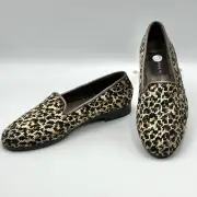 By Paige Needlepoint Women’s Mini Leopard Slip On Flats Size 6 1/2 New In Box/cb