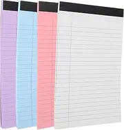 Operitacx Note Pads for Work 4 Books Ruled Lined Paper Pads Binder Notebook Notepad Yellow White