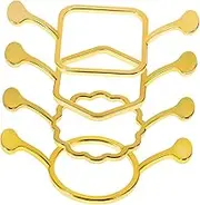 HOODANCOS Crafts Decorative Metal Wax Seal Molds 4 Pcs Set Geometric Flower Shapes