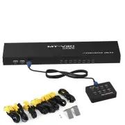 8 Port Smart KVM Switch Manual Key Press VGA USB Wired Remote Extension Switch