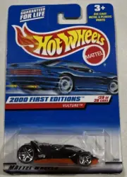 2000 Hot Wheels #89 First Editions 29/36 VULTURE Black w/Chrome Pr5 Sp Variation