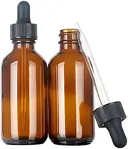 Magic Season Boston Round Glass Bottles (Amber/ 60 ml with Droppers/ 2 Pcs)
