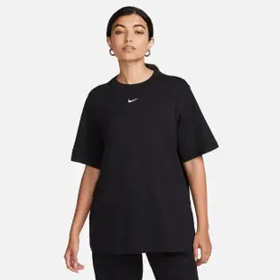 【NIKE 耐吉】上衣 女款 短袖上衣 運動 寬鬆版 AS W NSW TEE ESSNTL LBR 黑 FD4150-010