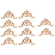 10 Pcs Wood Carving Decal Wood Mouldings Corner Applique Home Door Decor6800