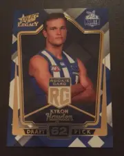 2018 AFL Select Legacy Rookie card KYRON HAYDEN North Melbourne RC62 086/250