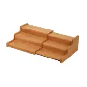 Wood Spice Organizer Countertop Kitchen Shelf Cosmetic Storage Rack Bathroom
