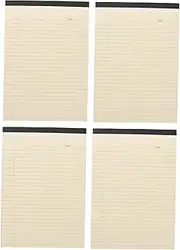 DIYEAH Tearable Memo Pad 4 Pack Legal Notepads Memo Notebook A4 Notebooks Lined Paper