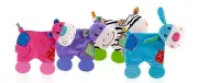 Nuby Plush Pal Teething Blanket - Fun - Colorful - Multiple Textures - Teether