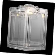 BESPORTBLE Box Betta Fish Tank Creative Aquarium for Home Office for Goldfish Turtles Includes Warm Light Elegant Desktop Decoration for Breeding Hatching