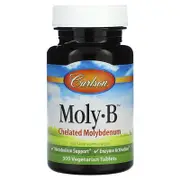 Carlson, Moly-B™, Chelated Molybdenum, 300 Vegetarian Tablets (500 mcg per Tablet)