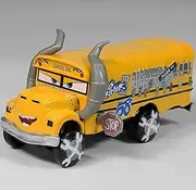 [wltk] Movie Cars 3 Muddy McQueen Muddy Curz Miss Fritter Dr.Damage AVRY Oversized Toy Car Diecast Vehicles Toys Set Children Car Toy Thunder Hollow Basic Characters Assortment (Miss Fritter -A-Yellow)