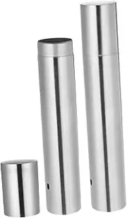 LIGHTAOTAO 2pcs Stainless Steel Certificate Tube Storage for Birth Certificates Diplomas Documents Portable Holder for Modern Aesthetic