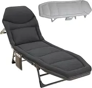 Camping Cot, Portable Folding Outdoor Bed, 5-Position Adjustable Backrest, Outdoor Lounge Chairs Perfect for Camping, Beach, Travel, Home Office Lunch Break (Color : D, Size : 190x65cm)